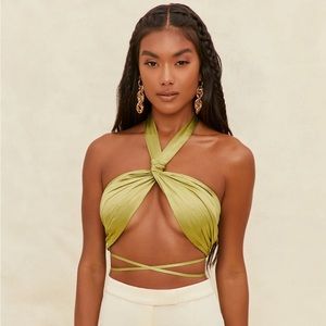 NWT Princess Polly Satin Crop Top